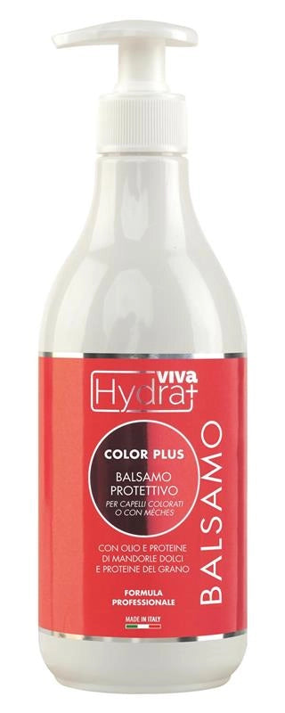 HYDRA VIVA BALSAMO COLOR PLUS PROTETTIVO CON OLIO DI MANDORLE E PROTEINE DEL GRANO 500 ML