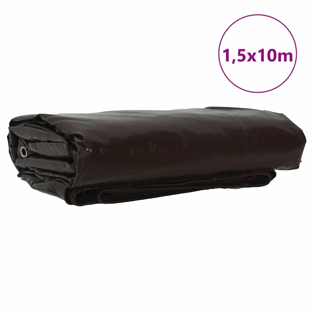 Telo 650g / m² Marrone 1,5 x 10 m Tela con rivestimento in PVC 42017716
