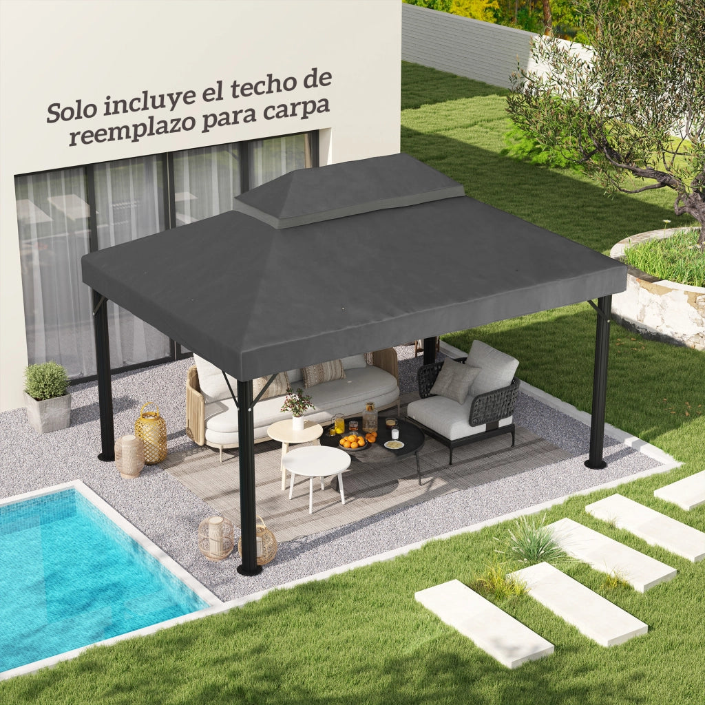 Toldo da giardino ¨C Minimal ¨C grigio 4x3 m