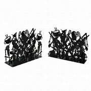Portariviste metallo posate 1-2 nero cm 35x12h26
