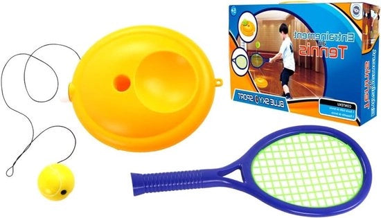 Set di Allenamento Tennis - Campo Esterno - 047255 - Multicolore - Plastica - 30 cm x 37 cm - Giocattoli per Bambini - Gioco di Racchetta - Dalla Età di 5 Anni