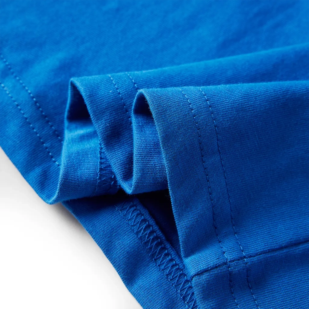 Maglietta per Bambini a Maniche Lunghe Blu Cobalto 128