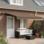 Cornice per Tenda Manuale con LED Tortora 4,5 × 3,5 m 3426302