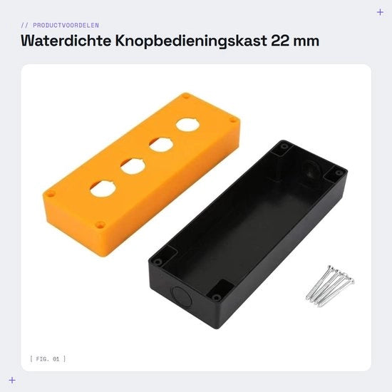 Pomello a controllo idroimpermeabile - 22 mm - ABS resistente al fuoco - Giallo - Componenti per la DIY - Per applicazioni industriali