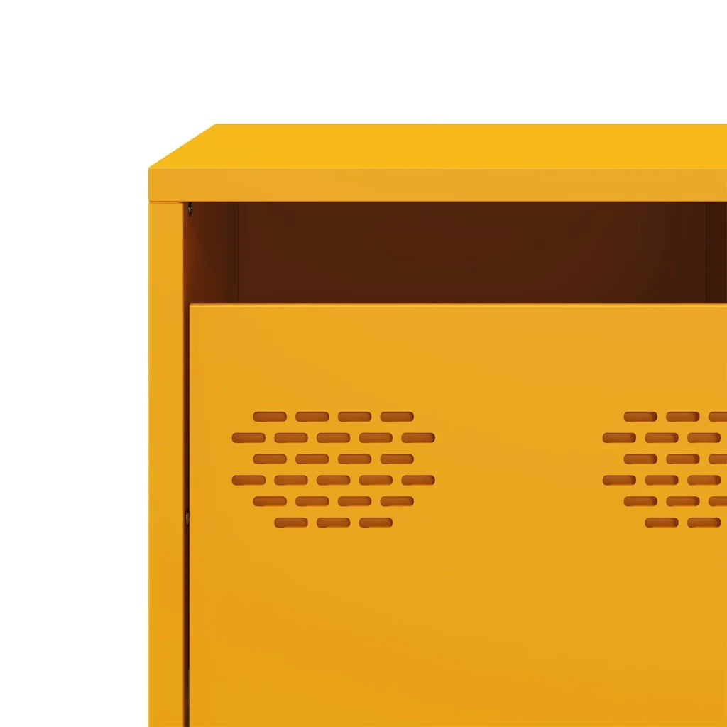 Mobile TV | Armadietto TV | Mobile Porta TV Giallo Senape 101,5x39x43,5 cm in Acciaio