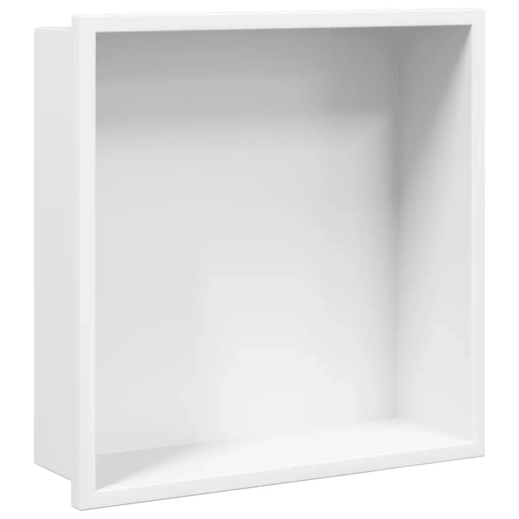 Nicchia per Doccia Bianco Opaco 32x32x9cm in Acciaio Inox 4005127