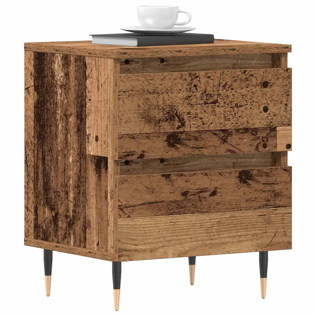 Armadio da Notte 2 pcs Legno vecchio 40 x 35 x 50 cm 863463