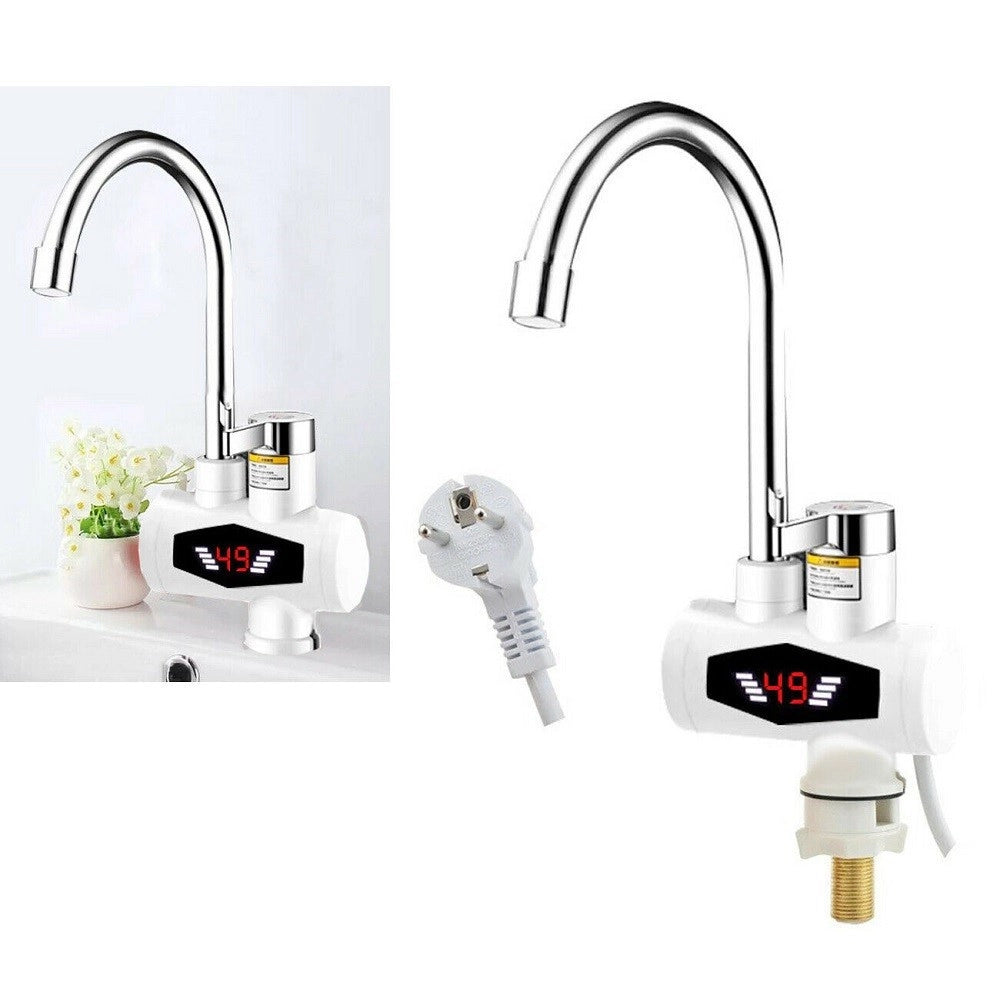 Trade Shop - Rubinetto Miscelatore Elettrico Spina Caldaia Acqua Calda Con Display Rx-007 -