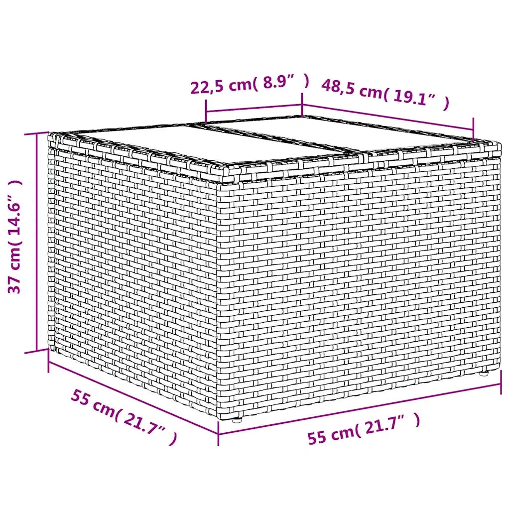 Set Divano da Giardino 8pz con Cuscini Grigio Chiaro Polyrattan 3222331