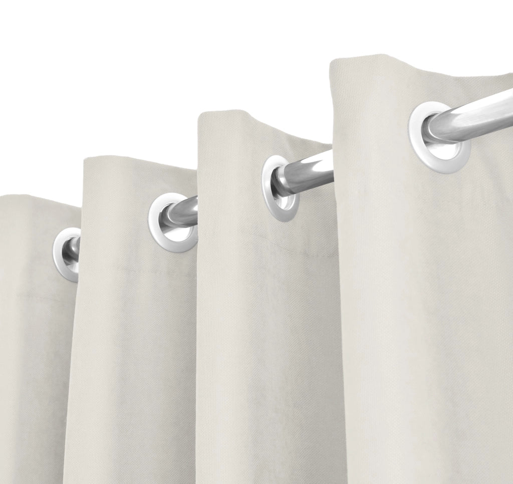 Tenda Semioscurante 140 x 290 Cm Moderne Con Occhielli  Bianco - 2 Tende