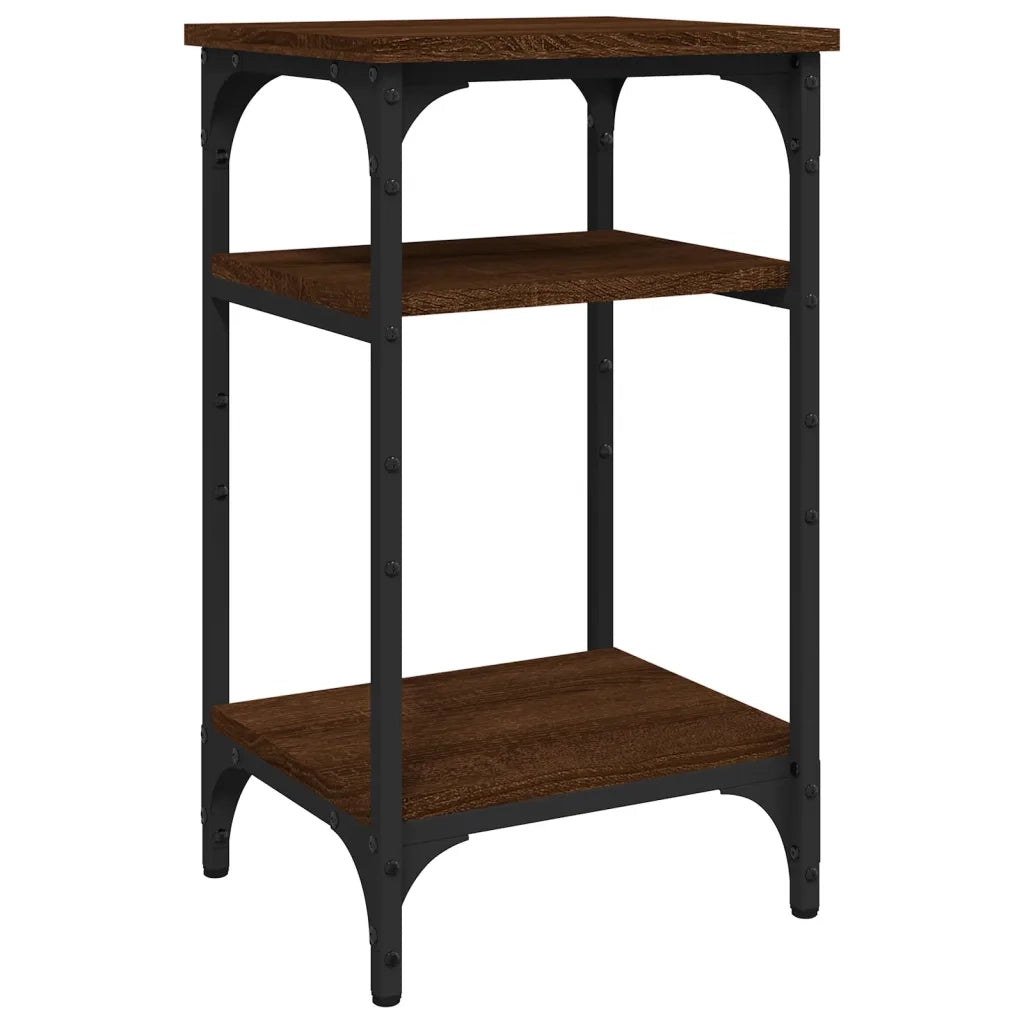 Tavolino-Tavolino da soggiorno-Tavolo Rovere Marrone 35x30x60 cm in Legno Multistrato