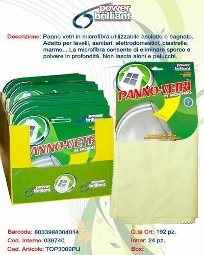 Panno in microfibra pulizia vetri lavelli elettrodomestici Chamois