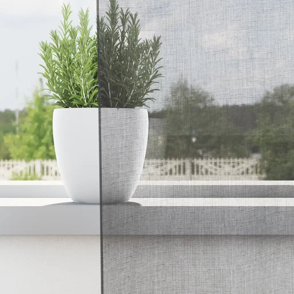 Tende in Voile con Tasche per Aste 2 pz Grigio Scuro