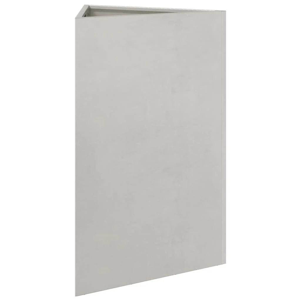 Fioriera rialzata triangolare per piante fiori e patio/giardino 50 x 43 x 75 cm acciaio inox argento 02_0038819