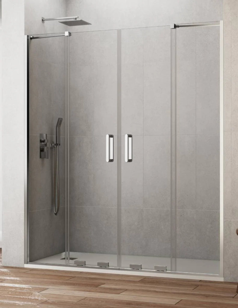 Porta doccia scorrevole 2+2 CIRENE (KENNA) 220 cm Profilo Cromo