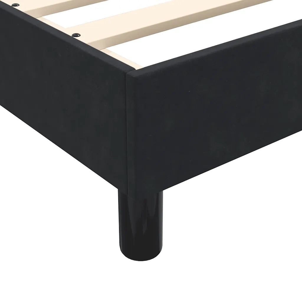Letto a Molle senza Materasso Nero 140x220 cm in Velluto 3315875