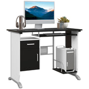 Scrivania computer design in MDF nero e bianco ¨C Minimal ¨C 100x52x75 cm