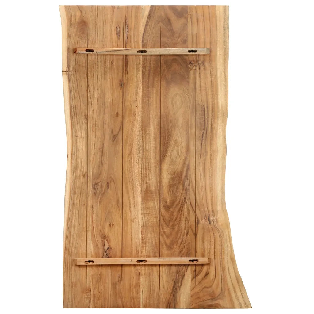 Piano del Tavolo | Superficie Tavolo | Piano Scrivania in Legno Massello di Acacia 100x(50-60)x2,5 cm