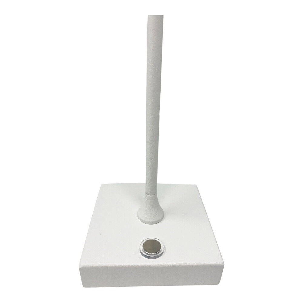Trade Shop - Lampada Tavolo Ricaricabile Usb 10 Watt 3 Colorazione Di Luce Vari Colori D27-3c - Bianco