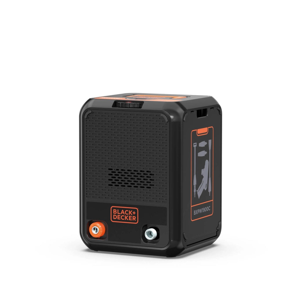 BLACK+DECKER Idropulitrice BXPW1900C, Compatta, ad Alta Pressione, per Auto ed Esterni Casa, Pressione max. 150 bar, Portata max. 460 l/h, Potenza Assorbita 1900 W