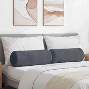 Cuscini a rullo 2 pcs Grigio scuro Ø 25 x 70 cm 42014329