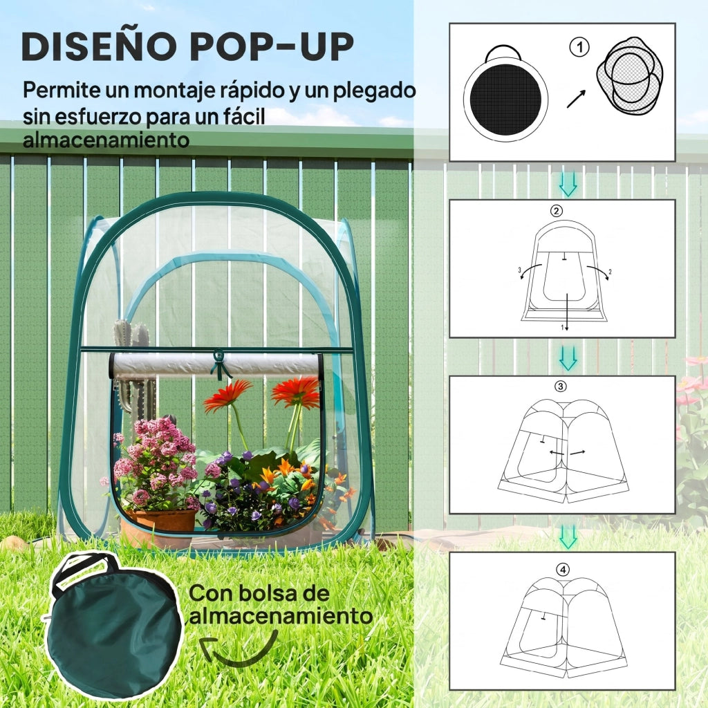 Serra da giardino pieghevole ¨C Minimal ¨C verde trasparente
