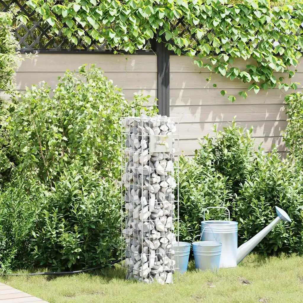 Rubinetto Gabion Argento 25 x 25 x 100 cm Acciaio inossidabile 42013414