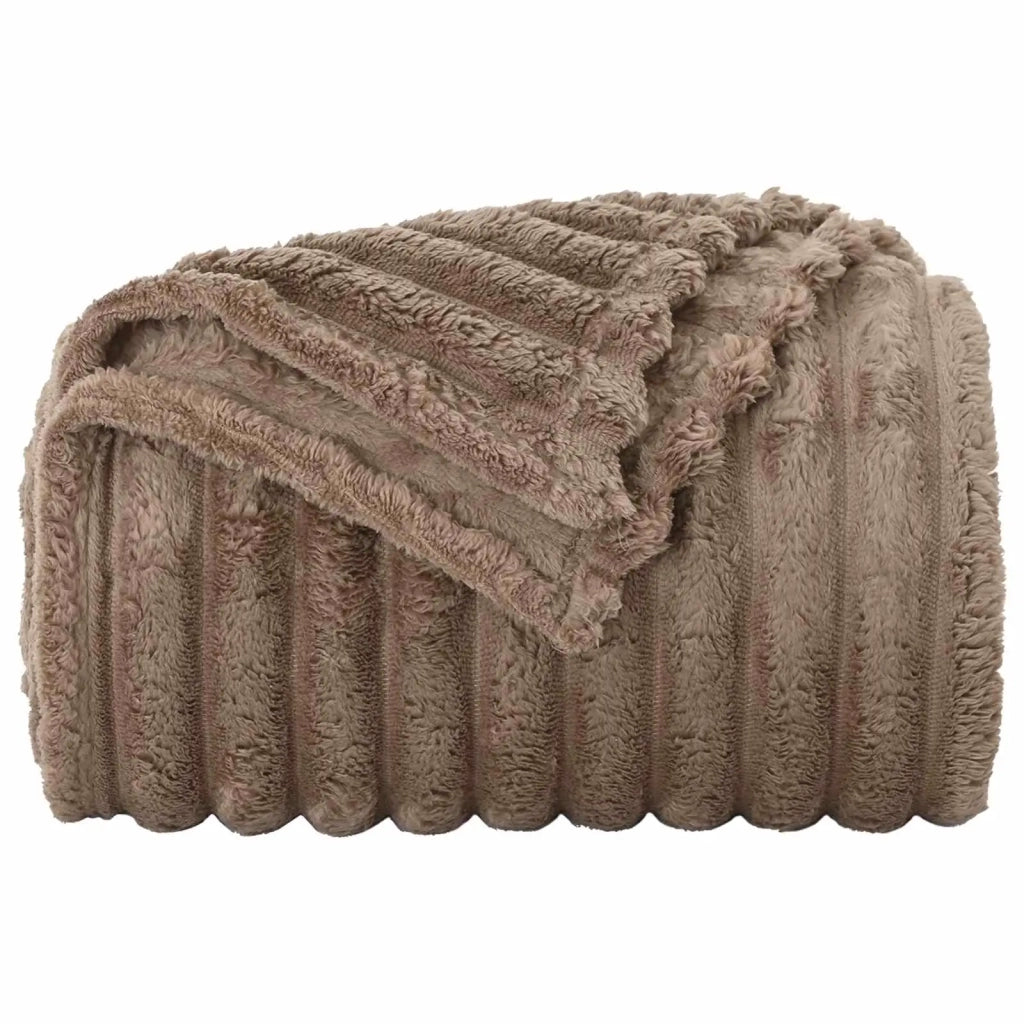 Coperte da Pile 6 pcs Cammello 200 x 150 cm Panno 42016870