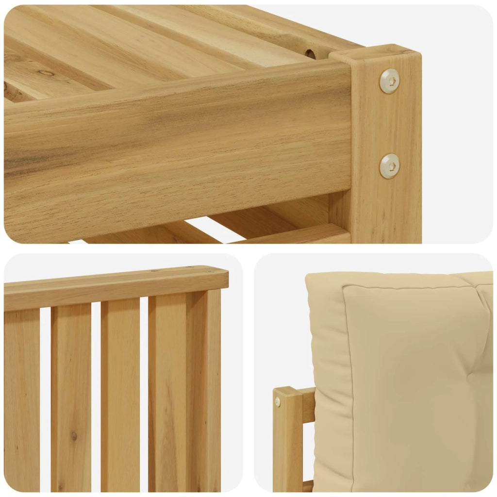 Set di divani da esterno con cuscino 8 pcs Bianco e Beige 3390883