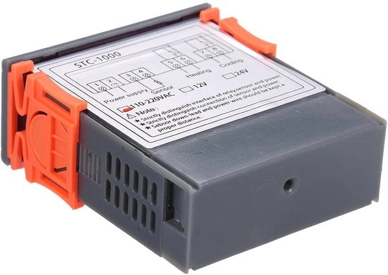 Regolatore di Temperatura con Display LED Grande - Modalità Raffreddamento/Accensione - Misura Temperatura 50°C a 199°C - Adatto per Frigoriferi/Tanke d'Acqua - Facile da Utilizzare - Calibrazione di Temperatura - Termostato