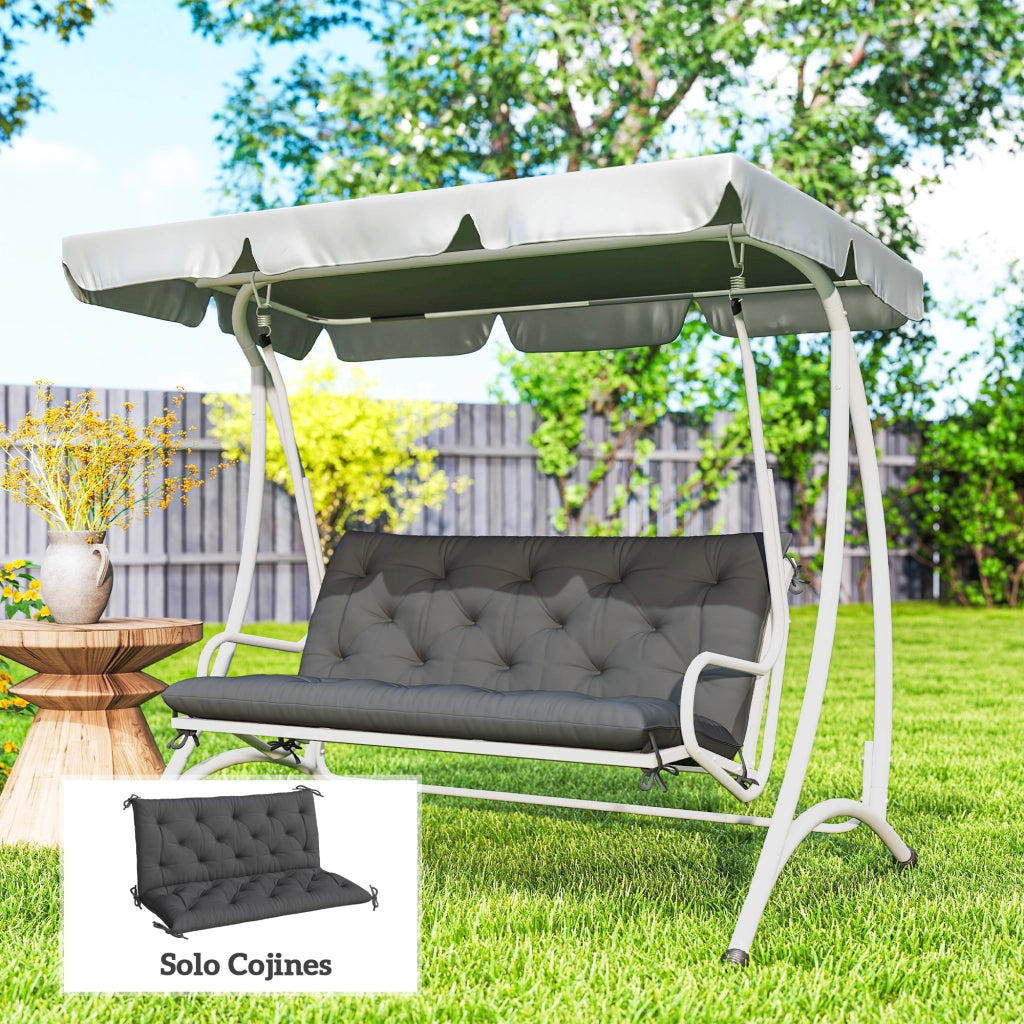 Cuscino per Panchina da Giardino ¨C Minimal ¨C 120x110x12 cm Nero