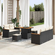 Set Divano da Giardino 8 pcs Nero polyrattan 3362855
