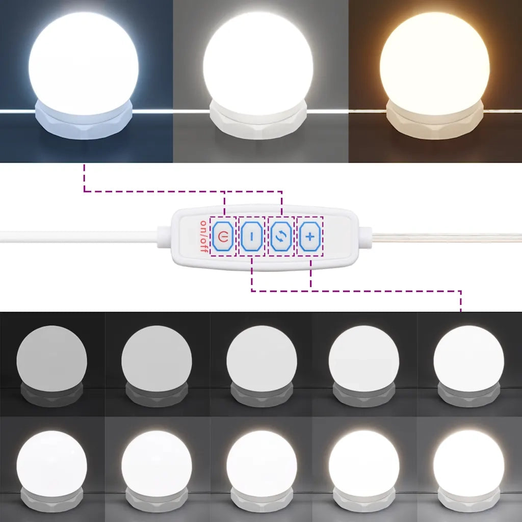 Mobile a Specchio con LED Grigio Sonoma 90x31,5x62 cm 820458