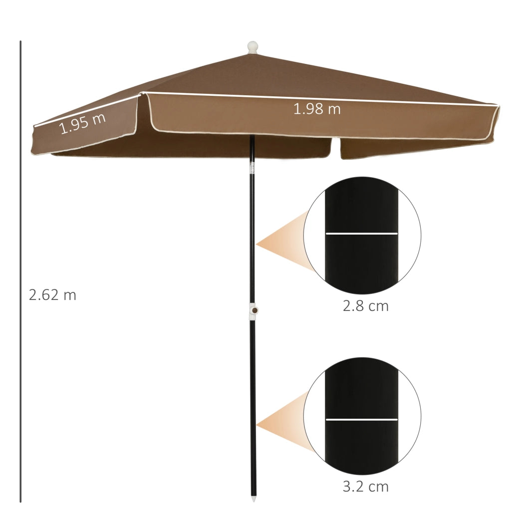 Ombrellone da Giardino ¨C Minimal ¨C Grigio 200x200 cm