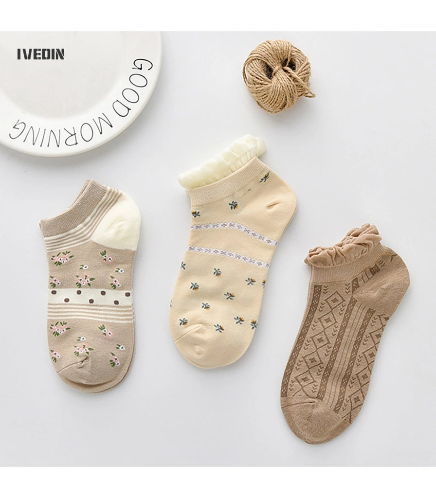 Calzini Bassi in Cotone per Donna e Bambina | Traspiranti e Divertenti | Taglia Unica 34–40 EU