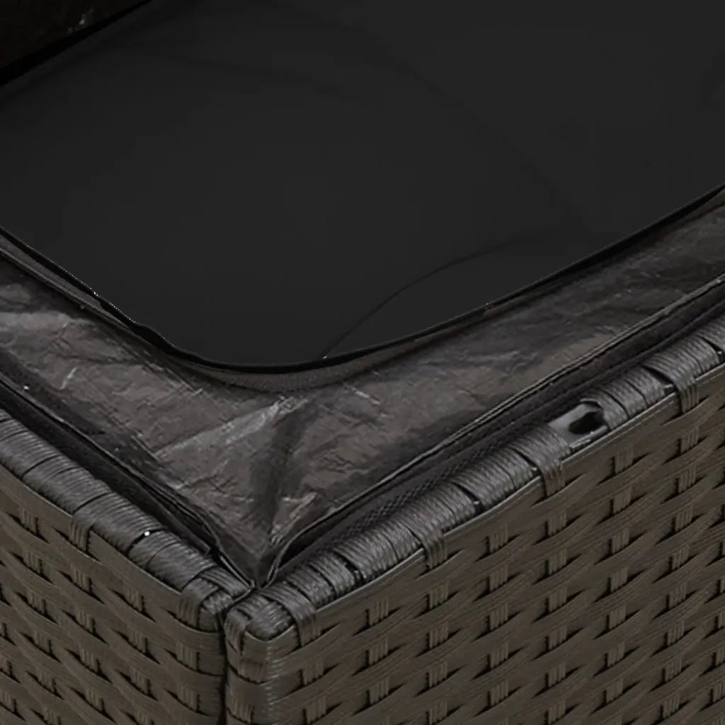 Set Divani da Giardino 14pz con Cuscini in Polyrattan Nero 3256286