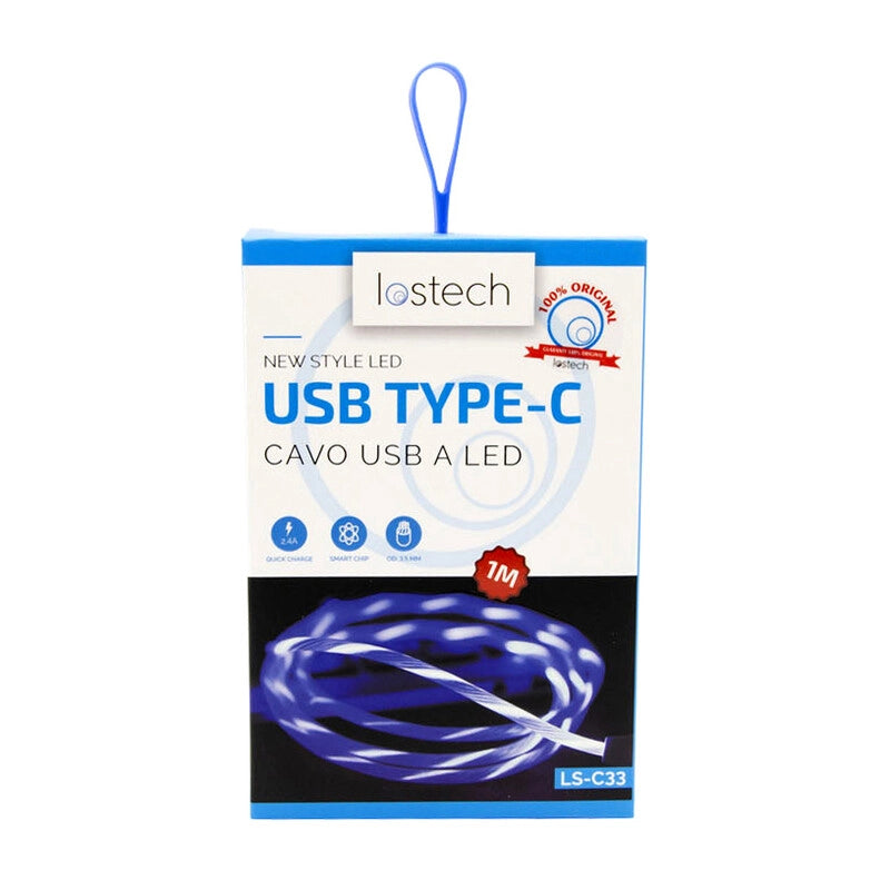 *CAVO LED TYPE C CARICA RAPIDA CM.100- 1,0 pz