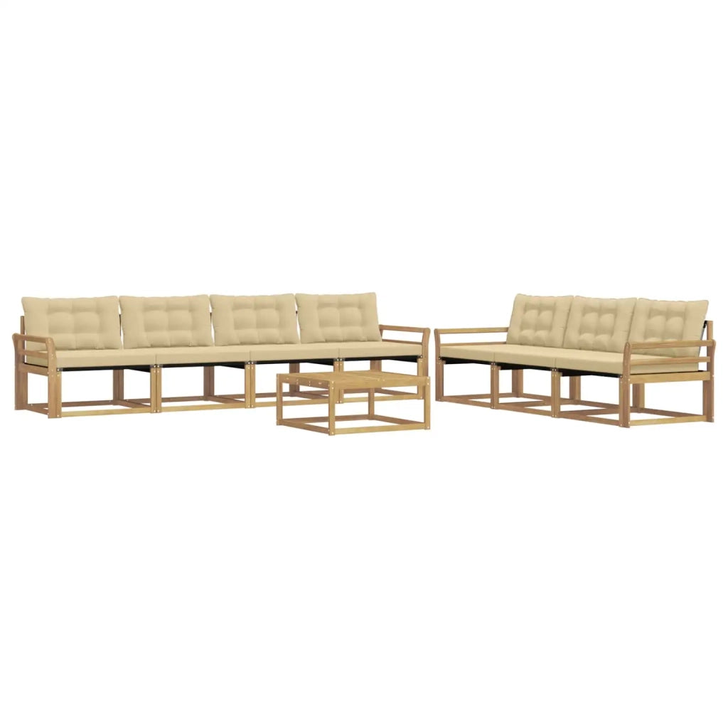 Set di divani da esterno 8 pcs Bianco e Beige 3388495