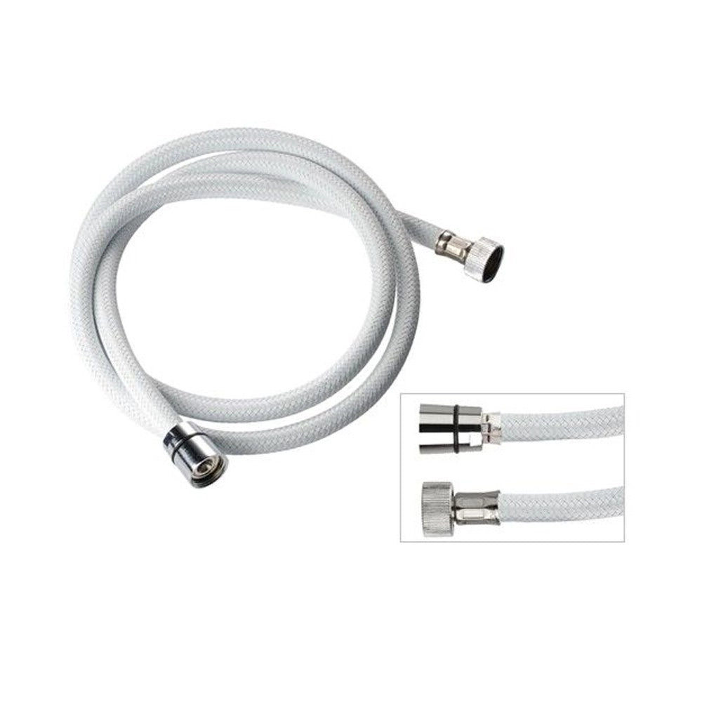 Flessibile per doccia in nylon bianco