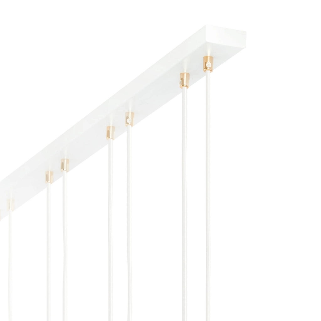 Lampadario Emibig Glam 3 luci E14 bianco oro opale