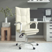 Poltrona da Ufficio Reclinabile Crema in Similpelle 349756