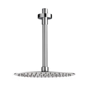 Set doccia tondo braccio verticale 30 cm e soffione 20cm cromo