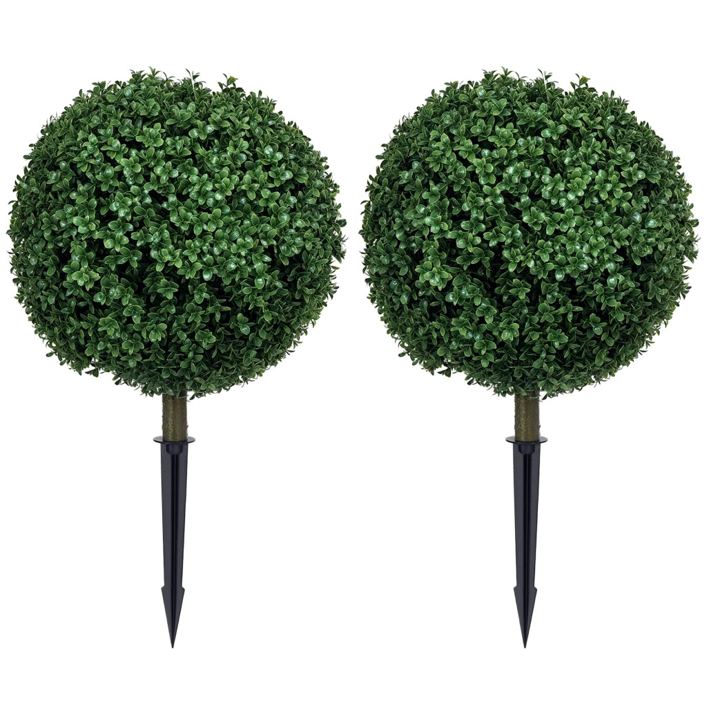 Bosso Artificiale Set 2 Pezzi ¨C Xylo ¨C Verde Realistico Resistente Intemperie 70 cm