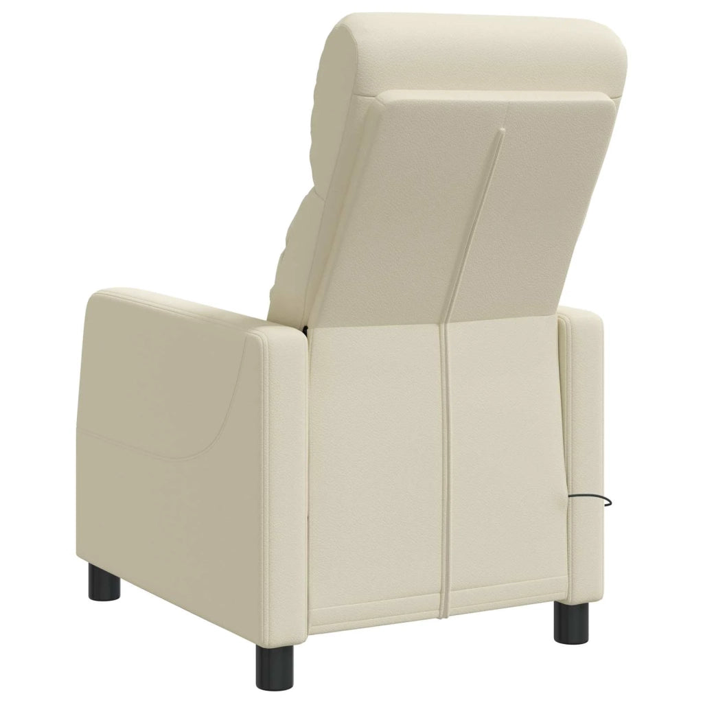 Poltrona Massaggiante Crema Similpelle 42035090