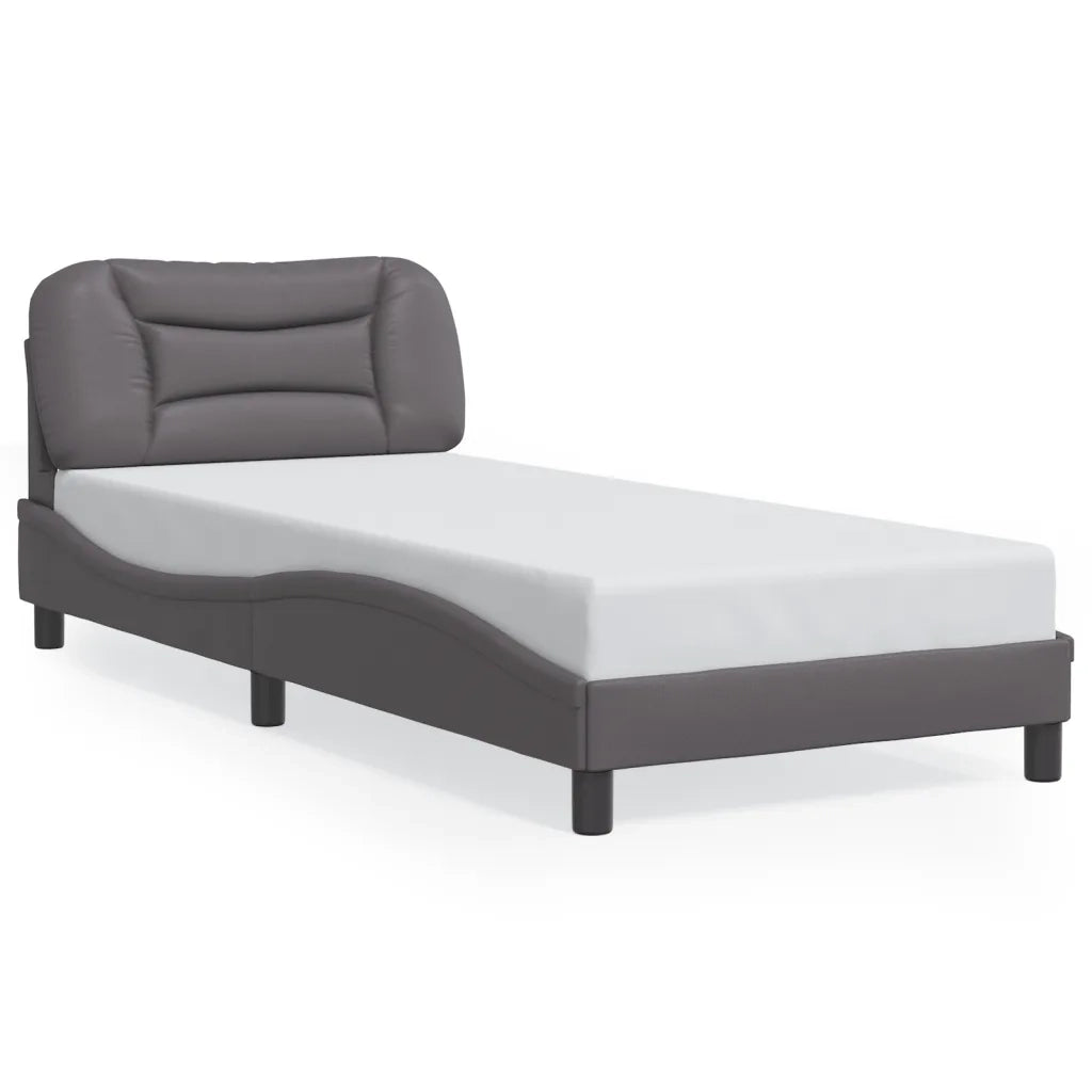 Giroletto con LED senza Materasso-Struttura Letto Hvar Grigio 80x200 cm