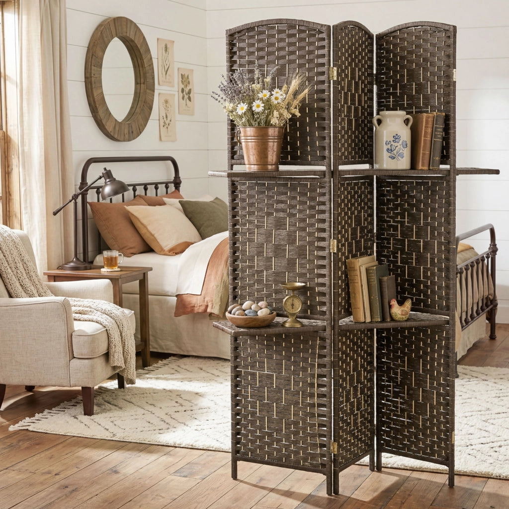 Libreria Divisorio con Ripiani ¨C Minimal ¨C Marrone 160x170 cm
