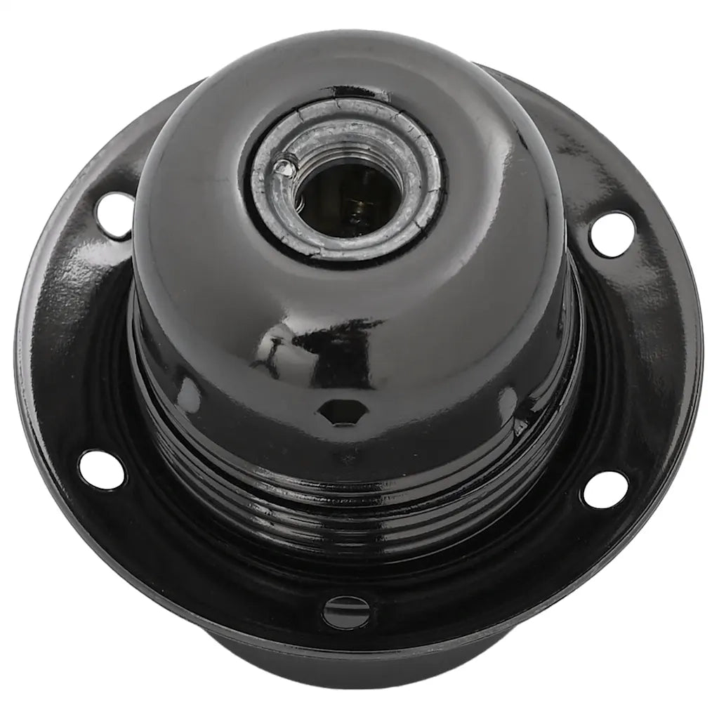 Portalampade 2 pz Nero Lucido E27 4106523