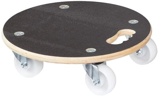 Aiuto trasporto - 50 anni di garanzia - Ø 38 cm - per casse pesanti, apparecchiature e mobili - capacità di sollevamento 250 kg - Ergo-maniglia di sollevamento - superficie antiscivolo - certificato FSC