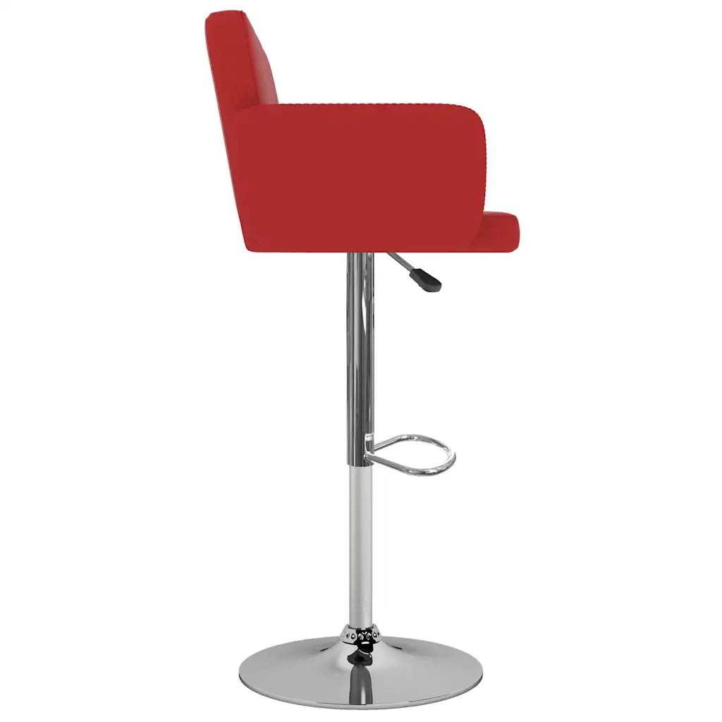 Sgabelli da Bar 2 pz Rossi in Similpelle 323655
