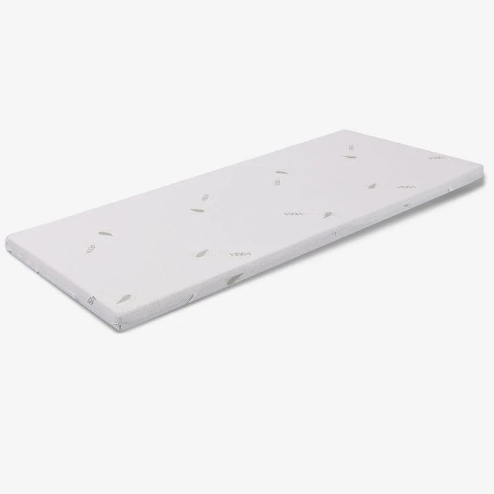 Topper Matrimoniale 160x200 in waterfoam - alto 8 cm, sfoderabile, tessuto AloeVera | Correttore H8